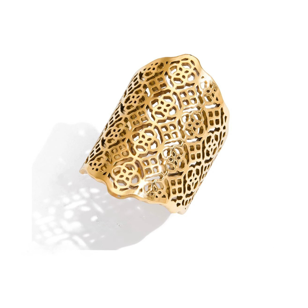 Sacred Geometry - Gold Ring
