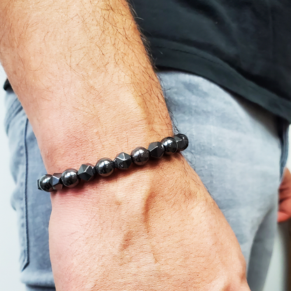 Spirit and Joy - Adjustable Bracelet with Hematite For Men I Women