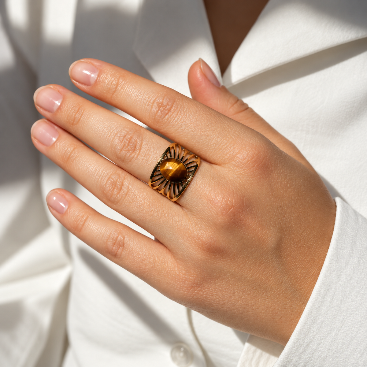 Aurelia – Tiger’s Eye Gemstone Ring