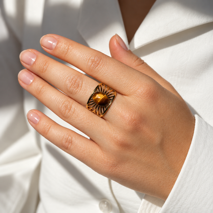 Aurelia – Tiger’s Eye Gemstone Ring