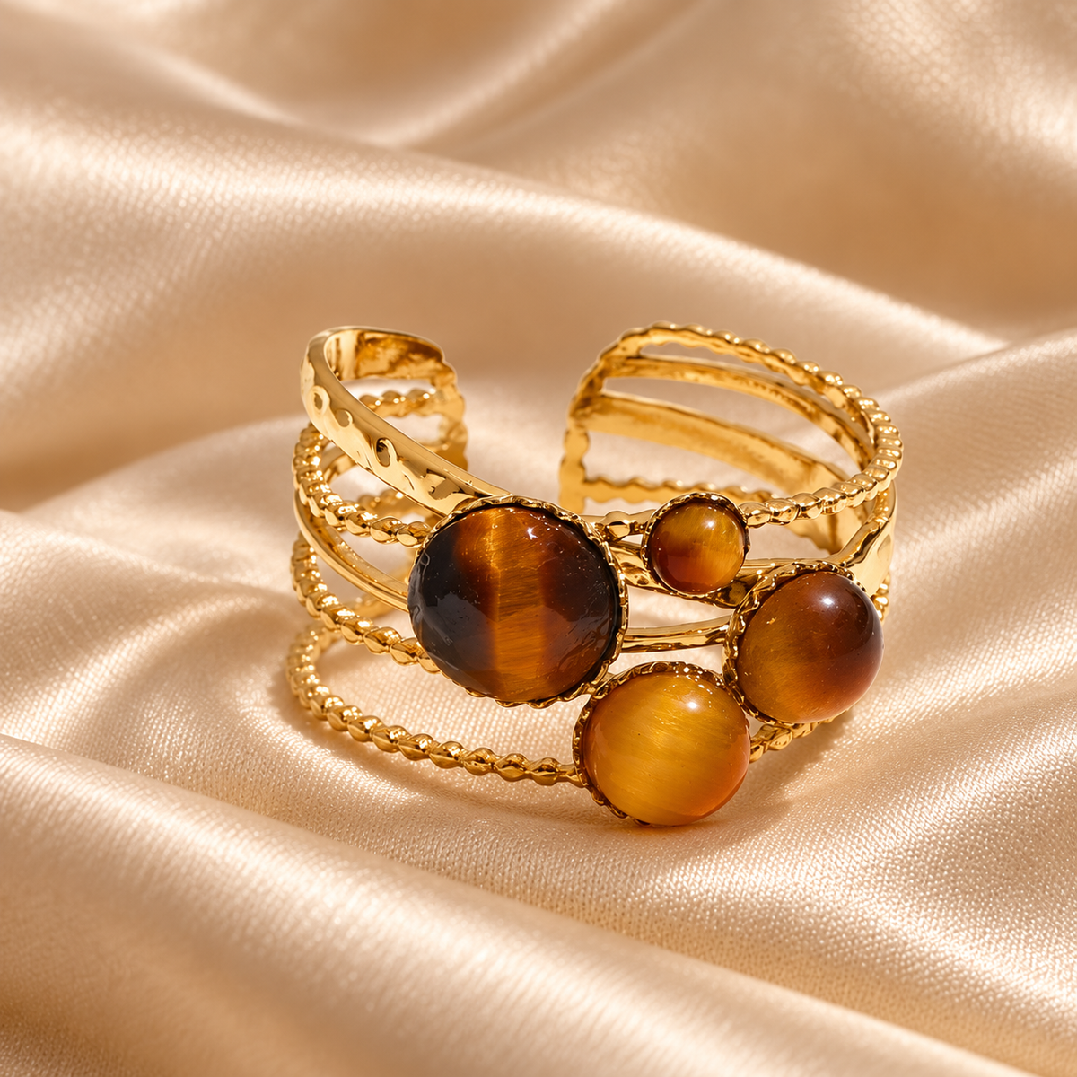 Amara – Tiger's Eye Gemstone Ring