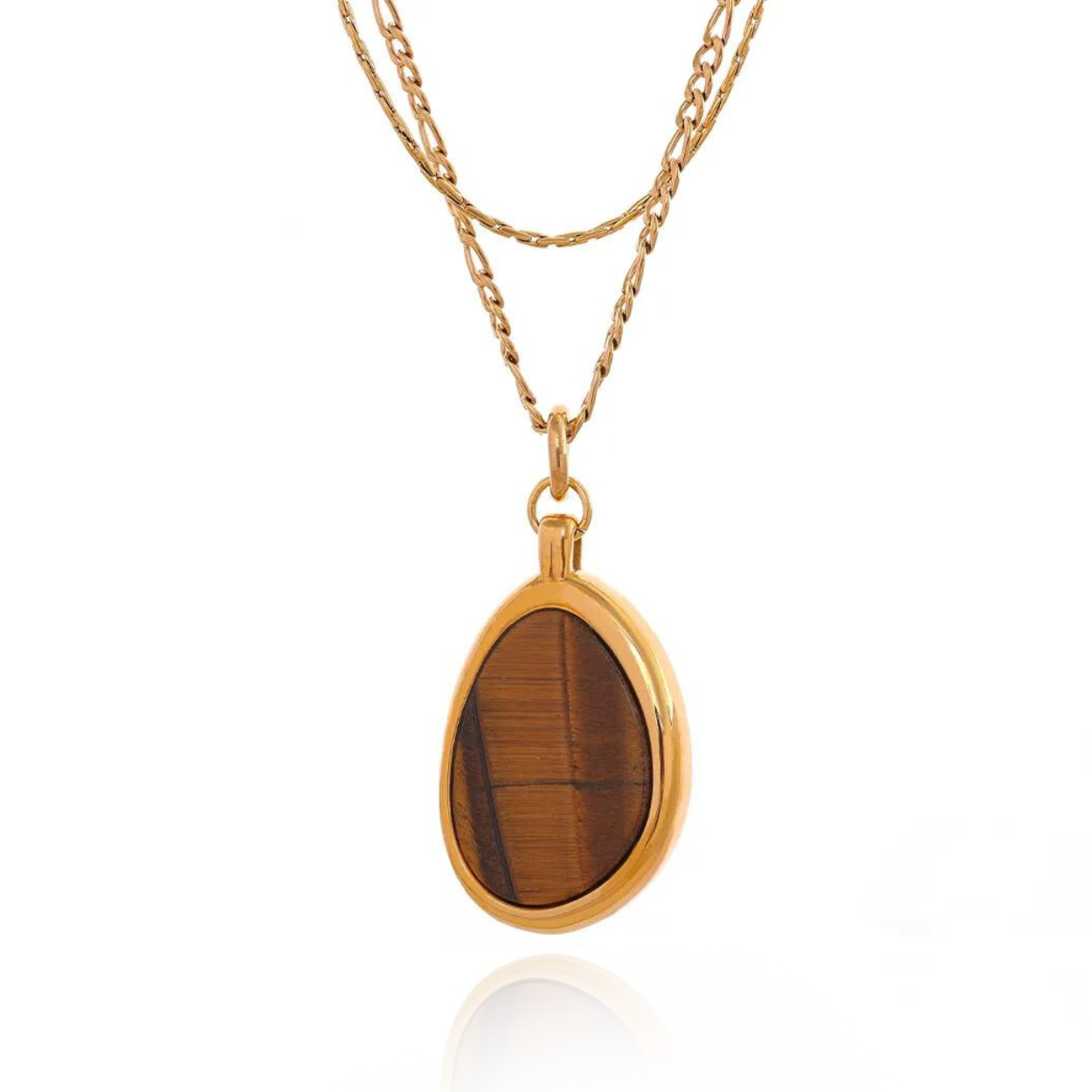 True Expression - Tiger's Eye Double Layer Necklace