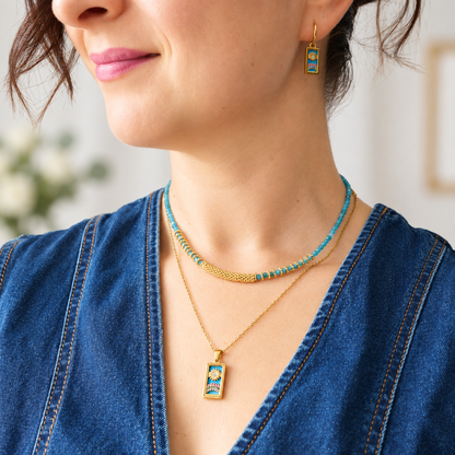 True Voice - Faceted Necklace with Aquamarine