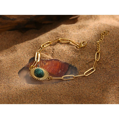 Focus on the Present - African Turquoise Jasper  Bracelet