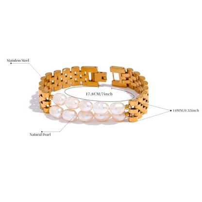 Glorious Prospective - 18K Bracelet with Pearls