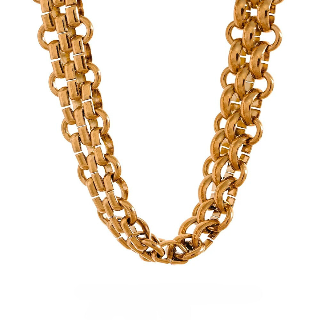 Luminous Link -18k Chain Statement Necklace