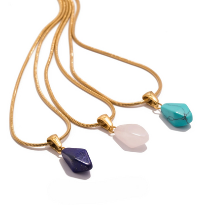 Emotions - Natural Geometric Gemstone Necklace