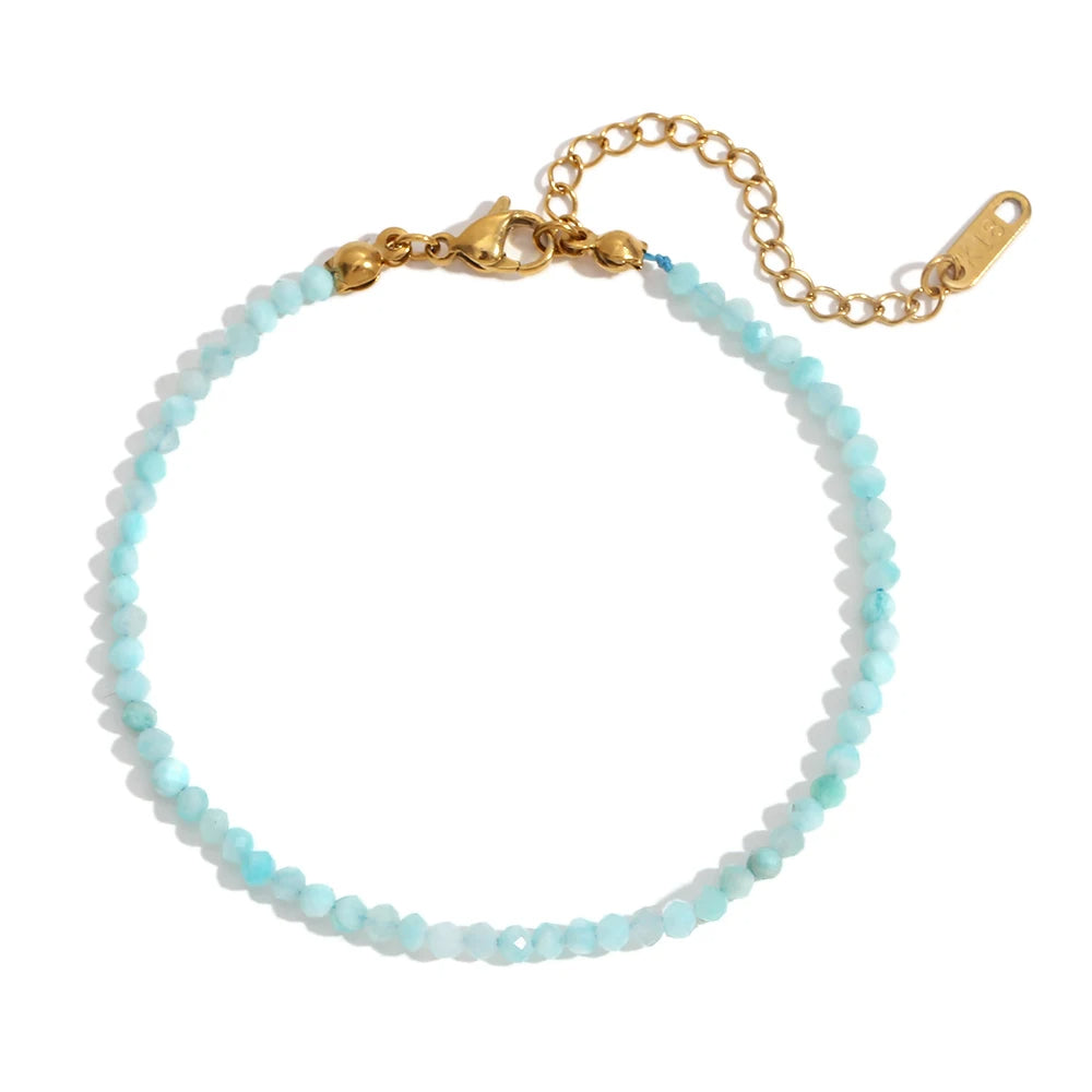 Harmony - Dainty Faceted Amazonite Bracelet