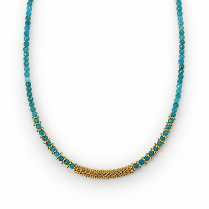 True Voice - Faceted Necklace with Aquamarine