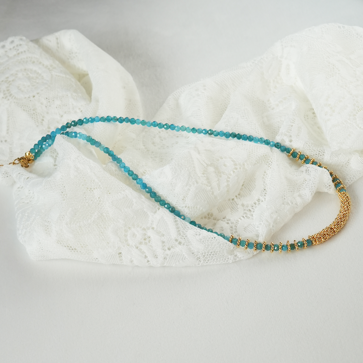 True Voice - Faceted Necklace with Aquamarine