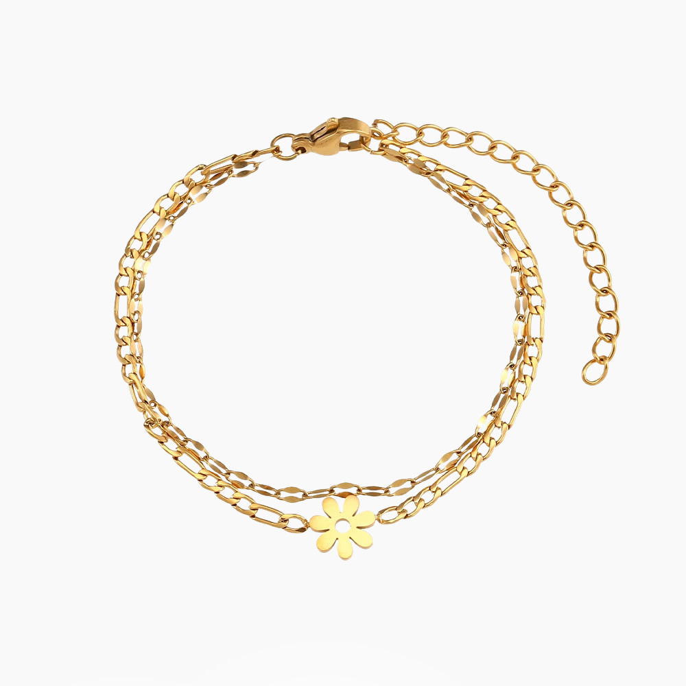 Daisy - Double Layer Gold Bracelet