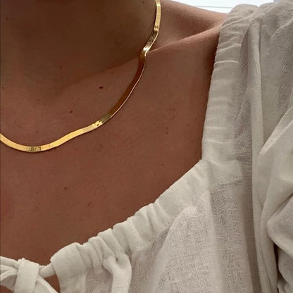 Gold / Silver Flat Snake Necklace