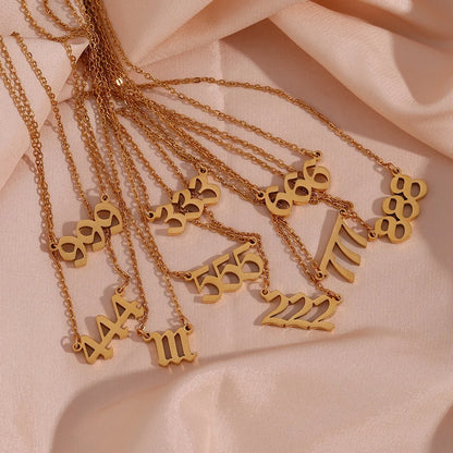 Angel Numbers 18k Gold Necklace