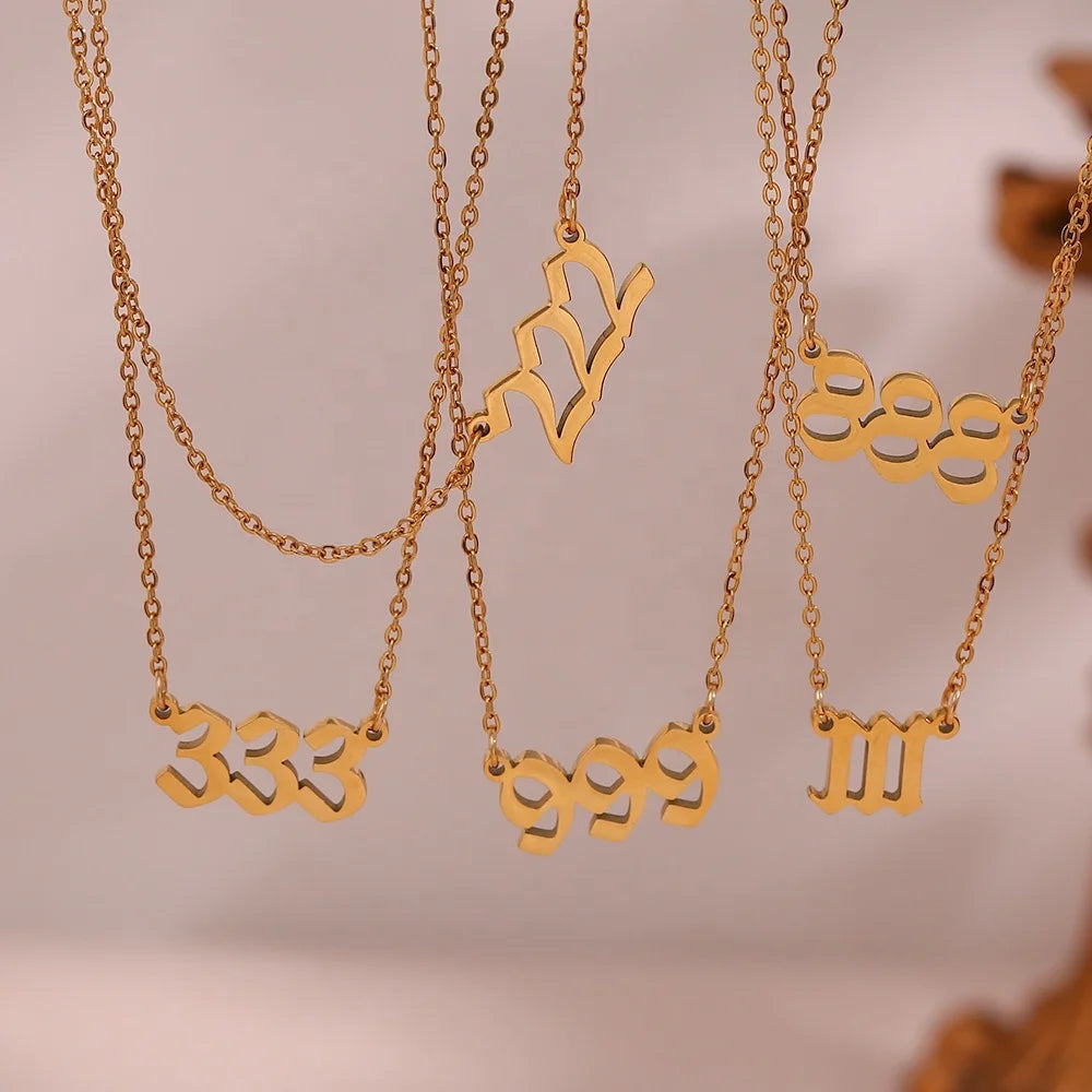 Angel Numbers 18k Gold Necklace