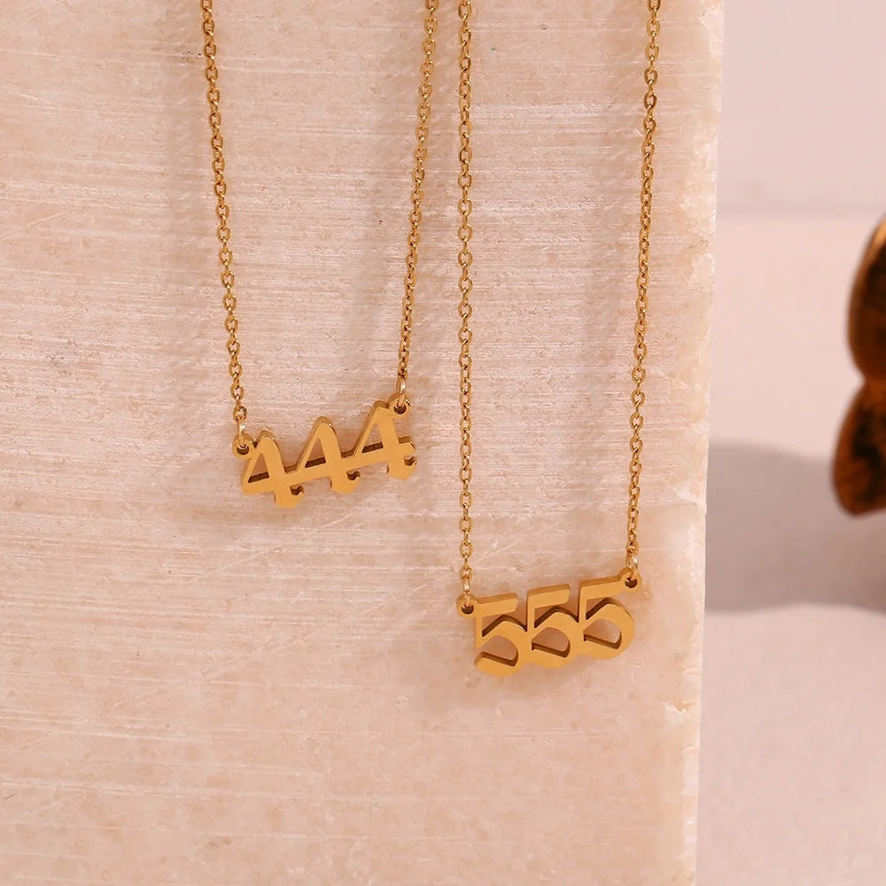 Angel Numbers 18k Gold Necklace