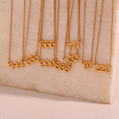 Angel Numbers 18k Gold Necklace