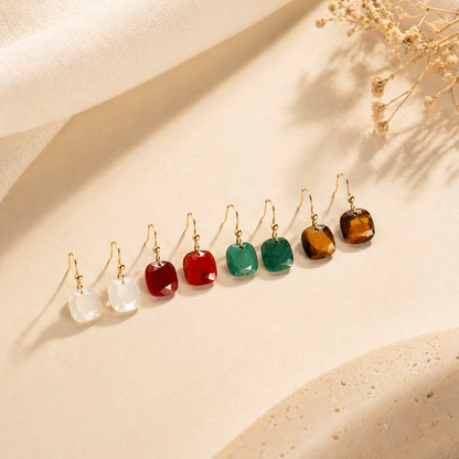 Ocean Treasures - Faceted Mother of Pearl Drop Earrings
