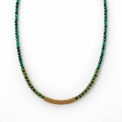 New Beginnings - Faceted Necklace with Green Jasper
