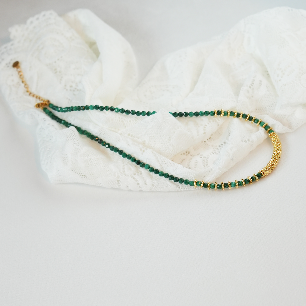 New Beginnings - Faceted Necklace with Green Jasper