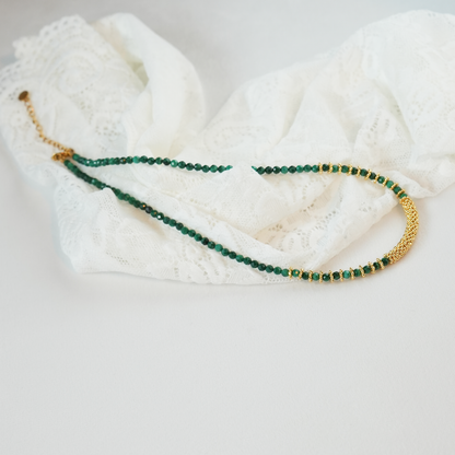 New Beginnings - Faceted Necklace with Green Jasper