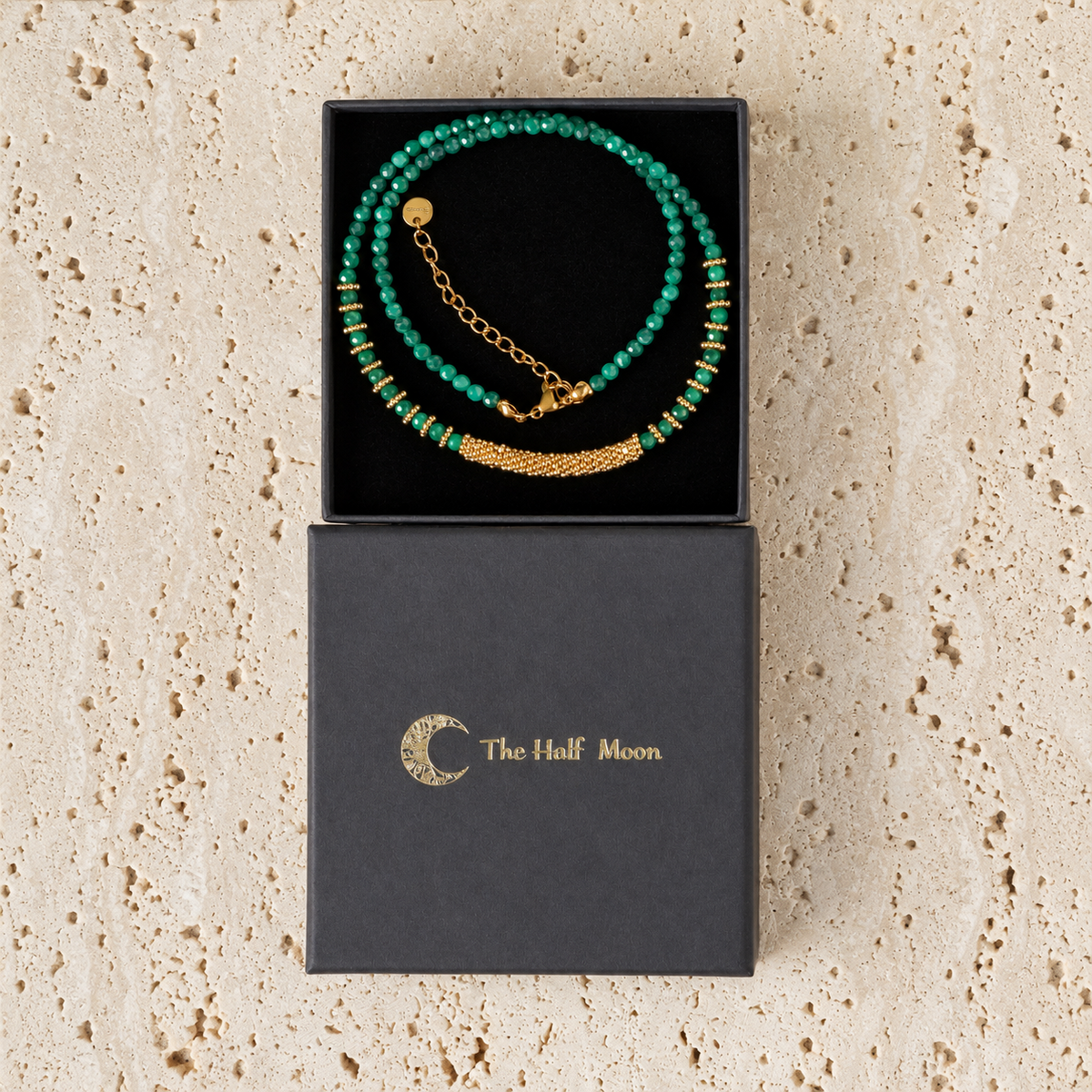 New Beginnings - Faceted Necklace with Green Jasper