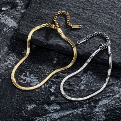 Gold / Silver Flat Snake Bracelet