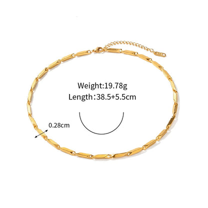 Sleek Links: Gold Chain Choker Necklace