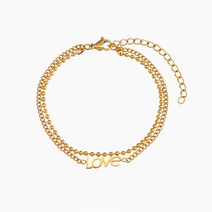 Love - Double Layer Gold Bracelet