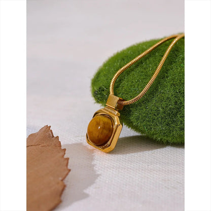 Wild Force - Tiger's Eye Gold Necklace