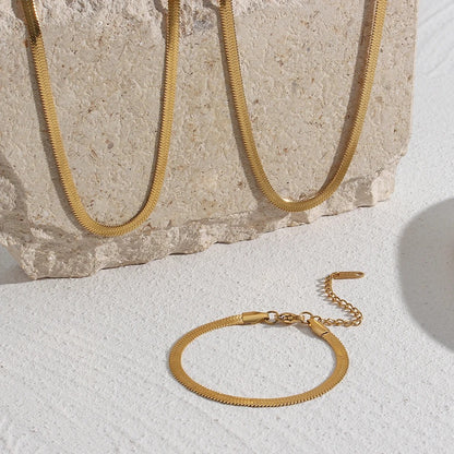 Gold / Silver Flat Snake Necklace