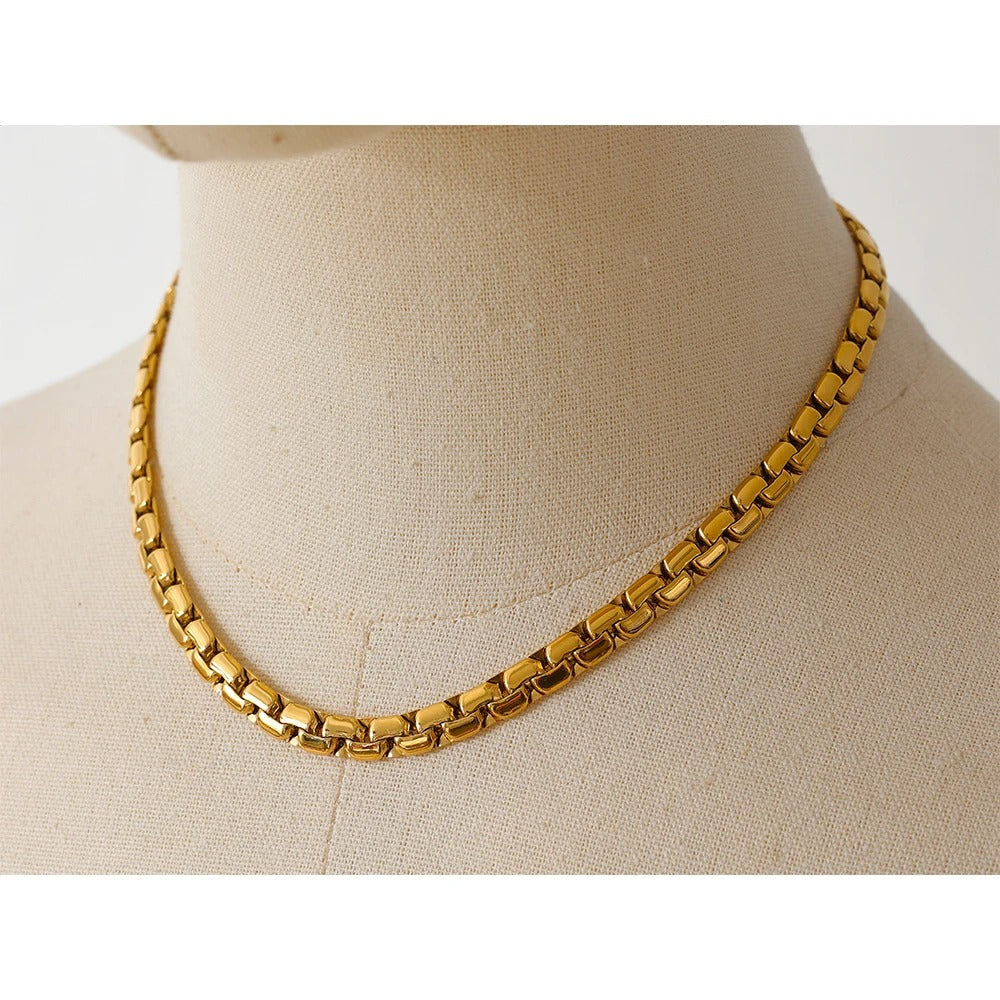 Golden Grace: Thick Chain Choker Necklace