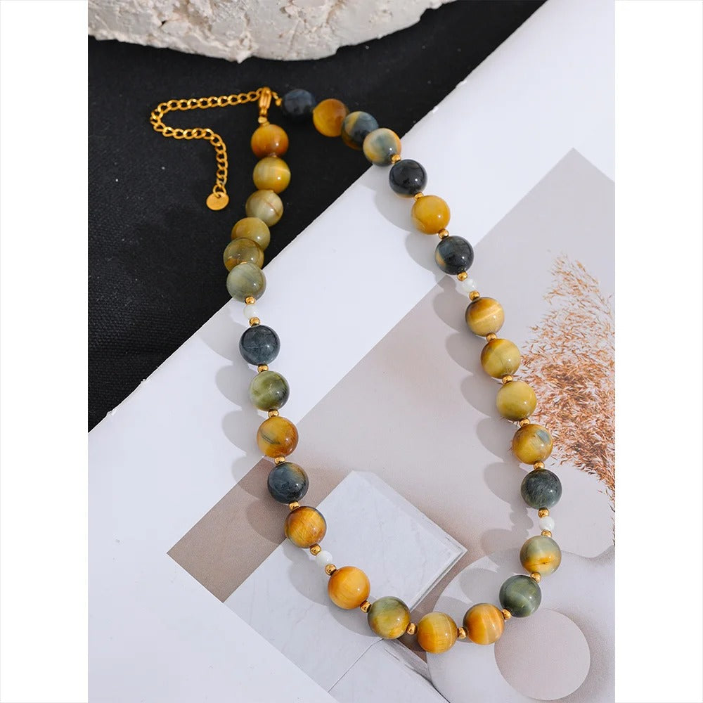 Courageous Decisions - Tiger's Eye Beaded Necklace