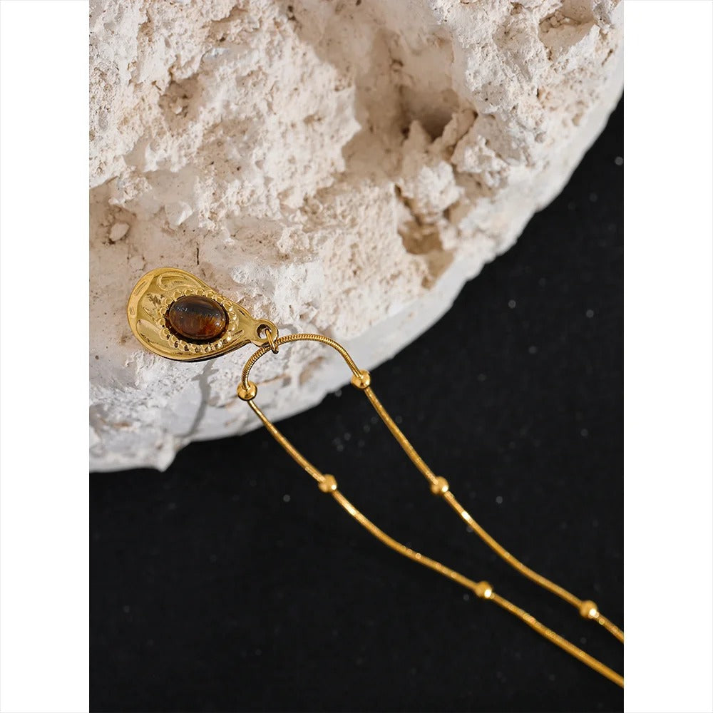 Harmony and Balance -18k Necklace with Tiger's Eye