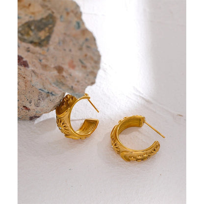 Celestial Eclipse: Sun and Moon Gold Hoop Earrings