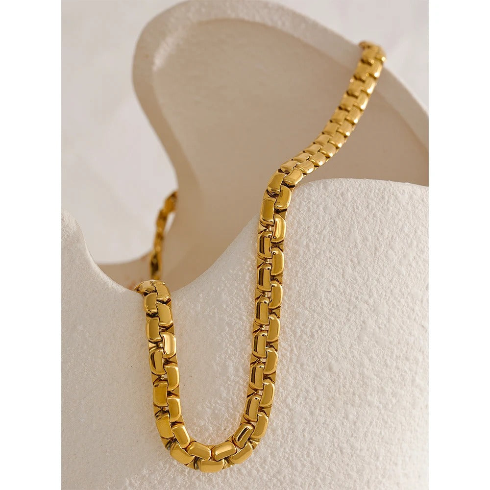 Golden Grace: Thick Chain Choker Necklace