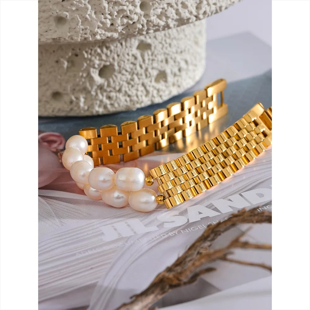 Glorious Prospective - 18K Bracelet with Pearls