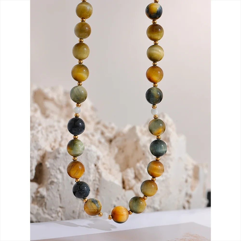 Courageous Decisions - Tiger's Eye Beaded Necklace