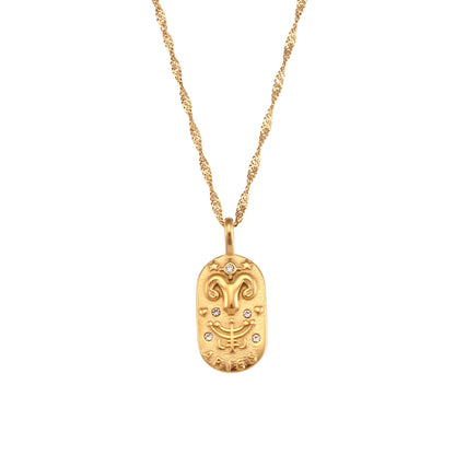 The Half Moon Zodiac Gold Necklace