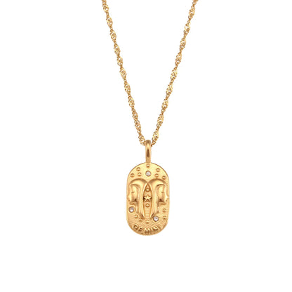 The Half Moon Zodiac Gold Necklace