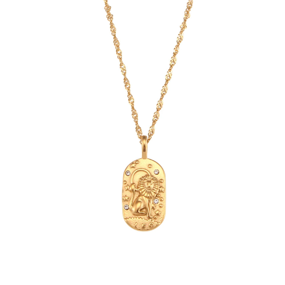 The Half Moon Zodiac Gold Necklace