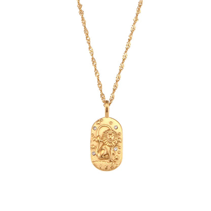 The Half Moon Zodiac Gold Necklace