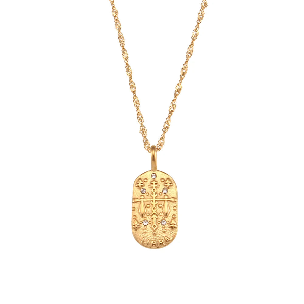 The Half Moon Zodiac Gold Necklace