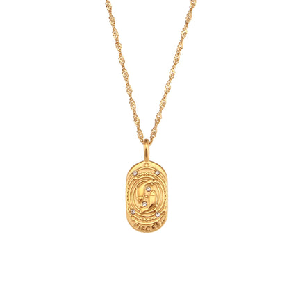 The Half Moon Zodiac Gold Necklace