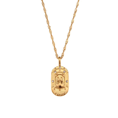 The Half Moon Zodiac Gold Necklace