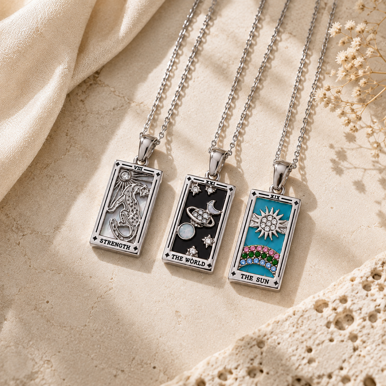 Strength -Tarot Card Necklace