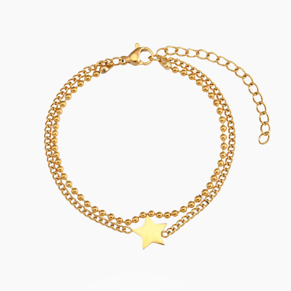 Star - Double Layer Gold Bracelet