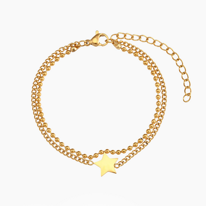 Star - Double Layer Gold Bracelet