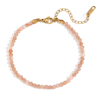 Light and Joy - Dainty Faceted Sunstone Bracelet