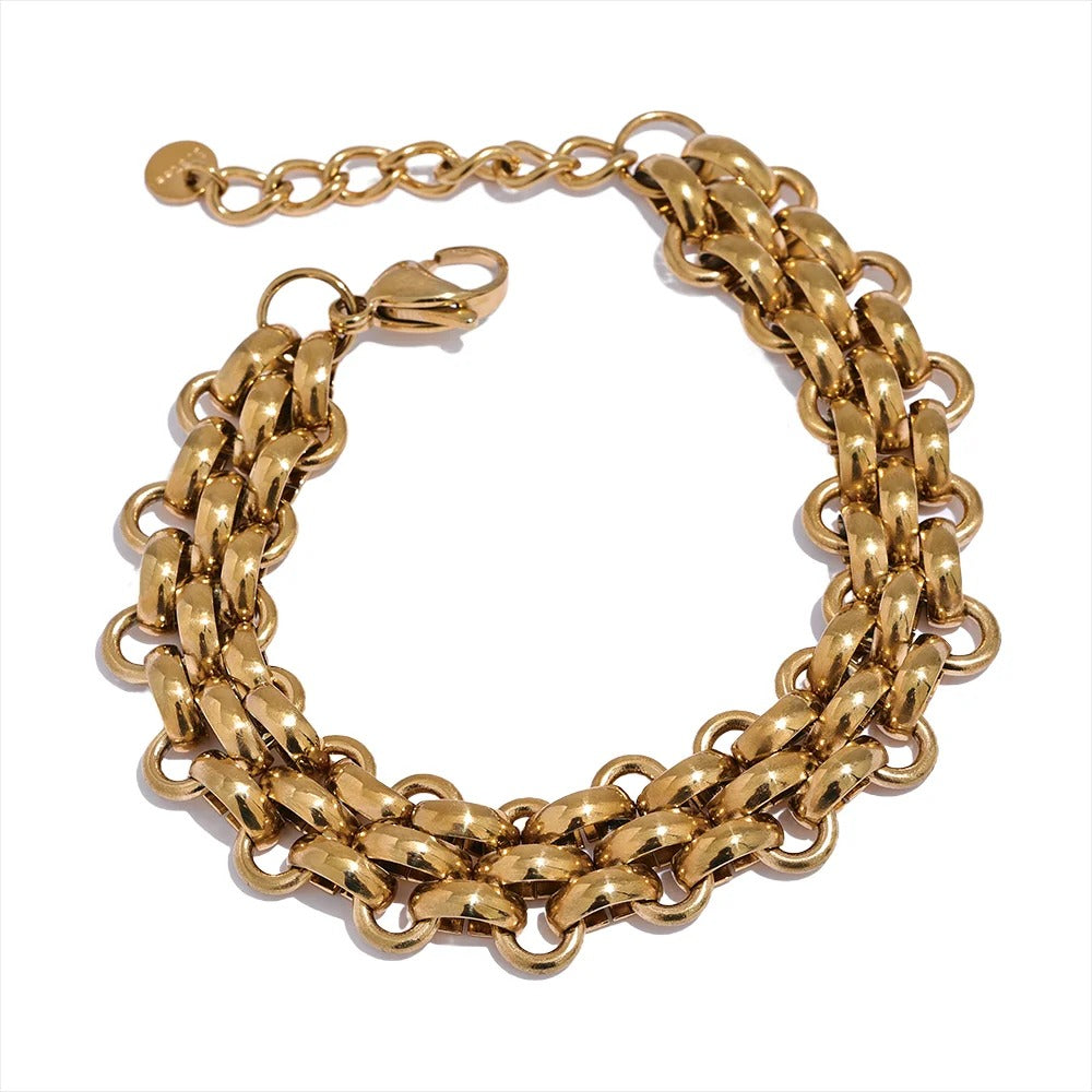 Luminous Link - 18k Chain Statement Bracelet