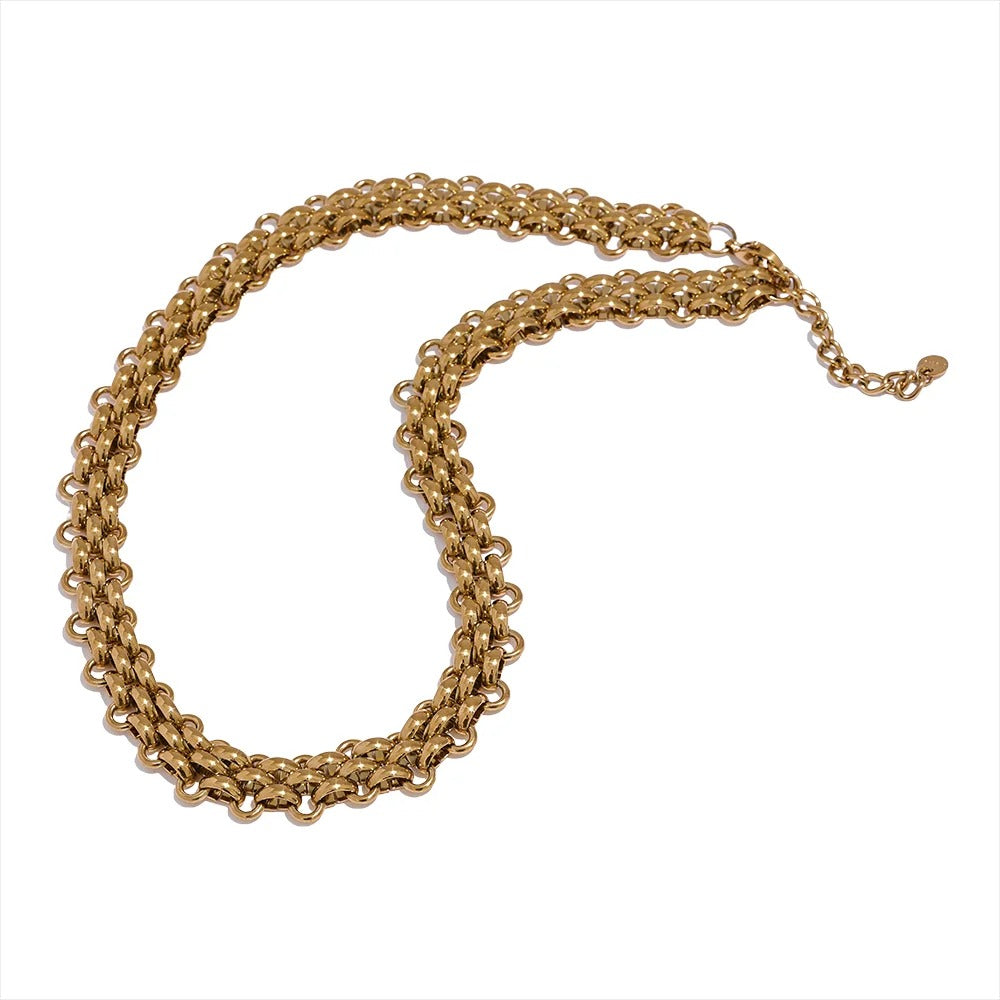 Luminous Link -18k Chain Statement Necklace